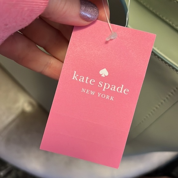 Kate Spade large pocket tote, smooth, leather, light, pist color, new - Picture 12 of 13